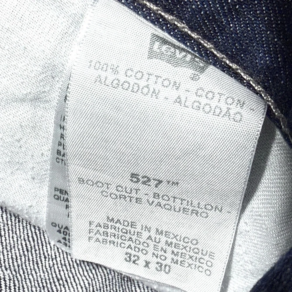 Levis 527 Jeans Mens 32x30 Boot Cut Dark Wash Western Denim Bootcut Y2K